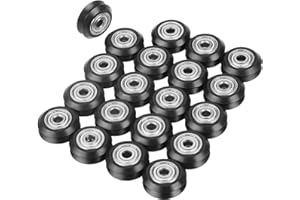 GLOGLOW Pulley POM Material 20pcs Set with 625 Bearings for CNC and 3D Printers V Groove Pulley Wheel, Nan