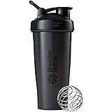 BlenderBottle Classic Shaker Bottle Perfect for Protein Shakes and Pre Workout, 28-Ounce, Black