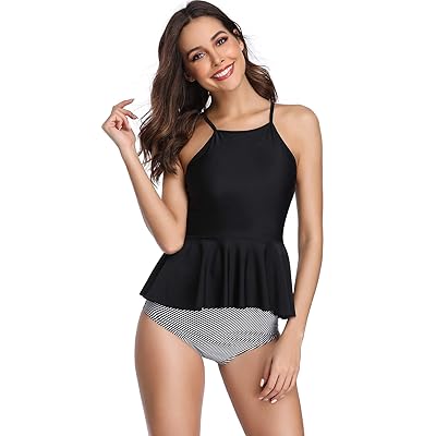 women's ruffle top bathing suit