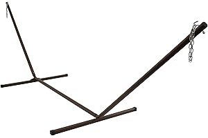 Sunnydaze Double Hammock Stand for Outside - 400-Pound Capacity Indoor/Outdoor Hammock Frame - Bronze Powder-Coated Finish - 15-Foot