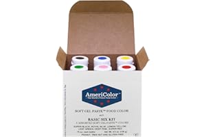 AmeriColor Basic Six Kit Soft Gel Paste Food Color, 0.75 Ounce, 6 Pack Kit