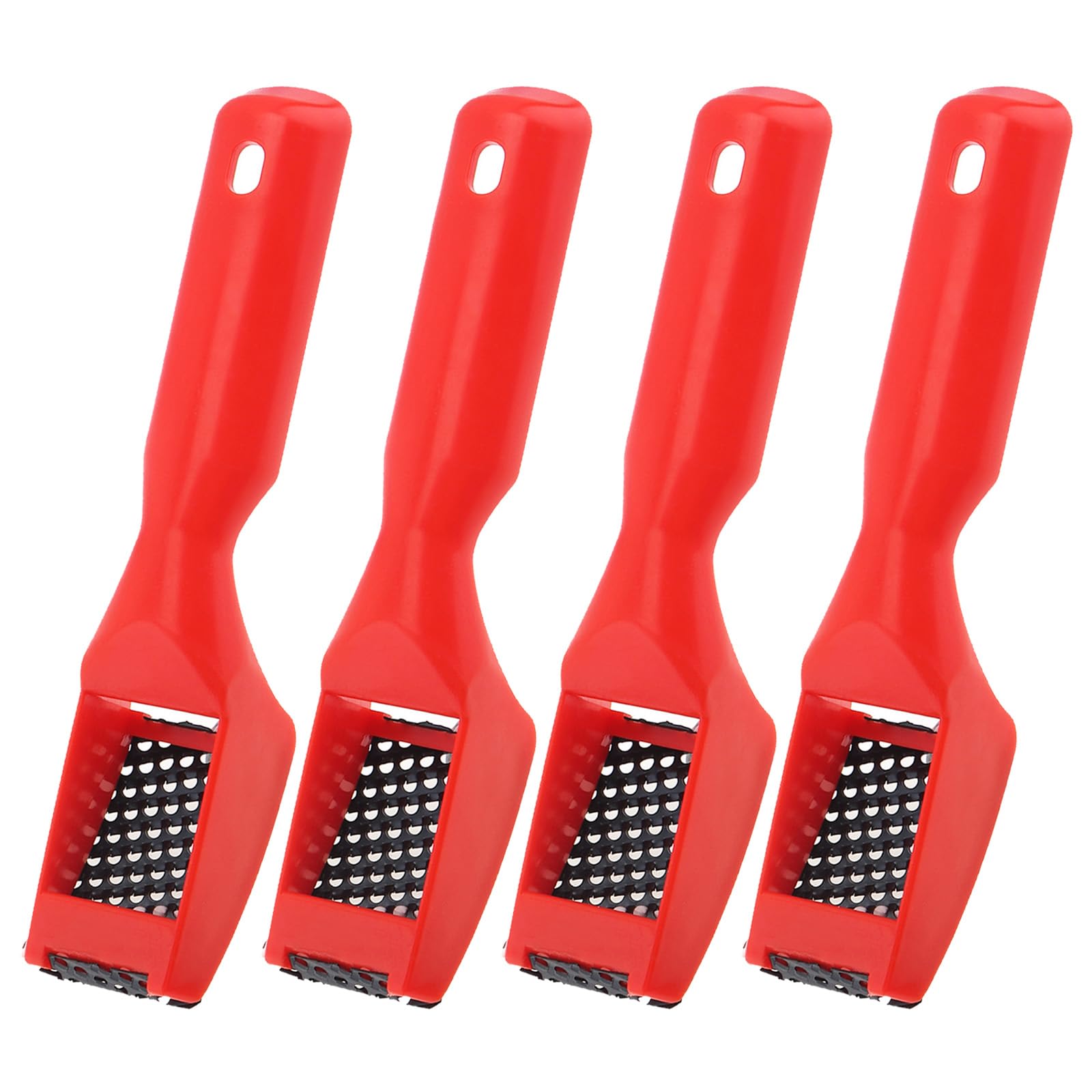 Omninmo 4pcs Surform Shaver Handy Filing Razor Tools Second-Cut Tooth Mill File Hand Plane Mini File, Red