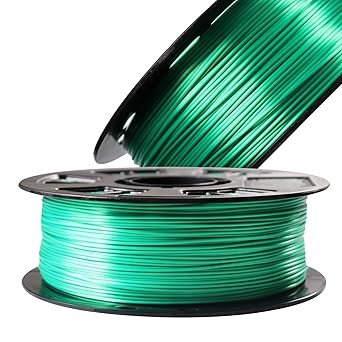 Amazon Com Silk Emerald Green Pla Satin Shiny 3d Printer Filament 1 75mm Diameter 1kg Spool 2 2lbs Widely Support Fdm 3d Printers With Extra One Bag Filament Sample Gift Do3d Office Products