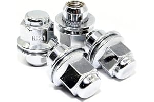 VERITEK PERFORMANCE Set of 4 12x1.5 Veritek Mag OEM Factory Washer Style Chrome Lug Nuts for Toyota Tacoma 4 Runner SR5 Pre-Runner TRD Off-Road Limited Factory Stock Replacement