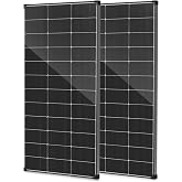 400W Solar Panels, 2 Pack 200 Watt Bifacial Solar Panel, N-Type 18BB | 2PCS 200W Solar Panels for 12V/24V Battery Systems, IP68 PV Module for RV Marine Boat Trailer Rooftop Farm Home Off-Grid