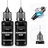 Makartt 2Pcs Rhinestone Glue, Strong Hold 3D Gel Nail Art Nail Gem Glue | UV Cured Nail Glue for Nail Charms and Gems Jewelry Diamond for DIY Manicured at Home Beauty Gifts for Women