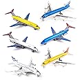 Bigefeixu Airplane Toys, Metal Plane Pull Back Airplane Toys for 3 4 5 6 Years Old Boys Girls, Die Cast Aircraft Plane Models, Kids' Play Vehicles Aeroplane Airplanes for Kids Birthday Gifts (6P)