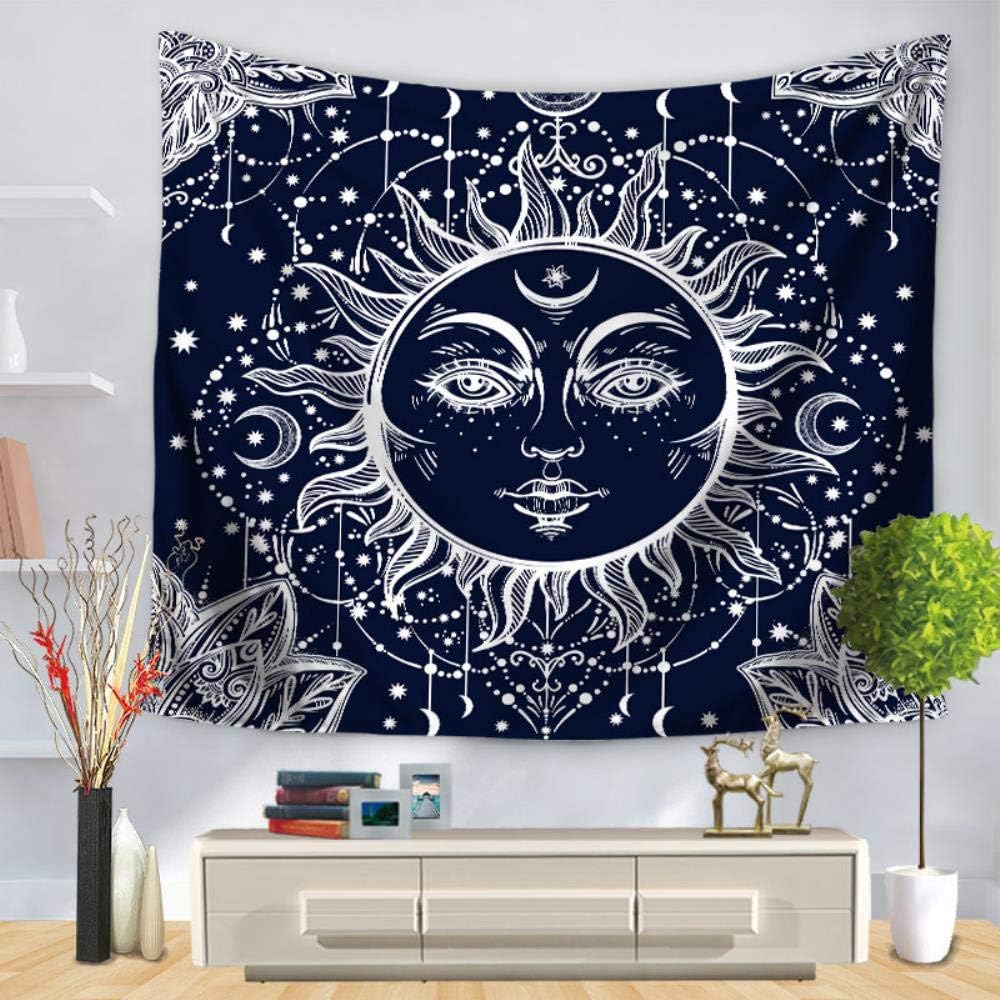 FXYHELLO Indian Sun Moon Tapestrys de Pared de Diamante Paño Decorativo