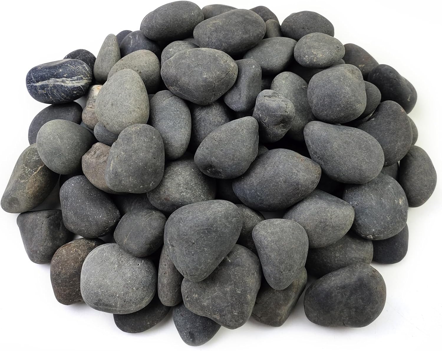 Hardscaping Materials - FANTIAN 20 lb Natural Unpolished Black Rocks Mexican Beach Pebbles, 2-3 Inch Decorative Black River Rocks for Outdoor Landscaping, Garden Paving Rocks, Plant Rocks and Walkways