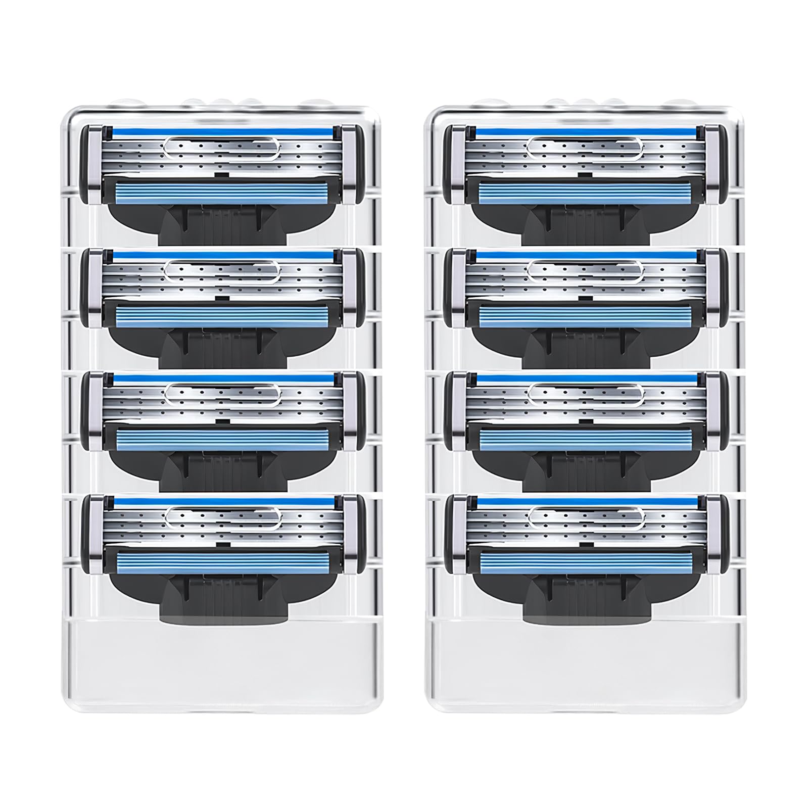 8 PCS Razor Blades Compatible with Gillette Razor Blades Refill Disposable Blade Manual Beard Trimmer Safety Replacement Shaver Heads Set Gift for Dad Boyfriend Grandpa