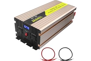 Miumoon 1500W Primary Sump Pump Battery Backup, LCD Display, Auto Switches for Continuous Sump Pump Operation, Sump Pump Backup Power System for Emergency and Power Outage Gold