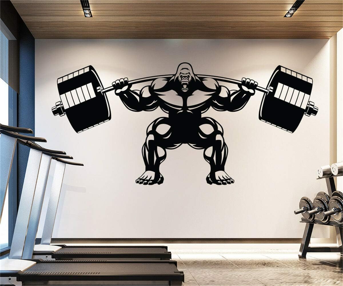 Adesivo Da Parete Adesivo Muro Gorilla Muscle Gym Fitness Motivation Sport Art Decal Sticker Per Palestra Per Sala Fitness Per Sala Sportiva Amazon It Fai Da Te