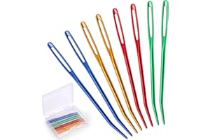 UOOU 8 Pcs Yarn Needles, Darning Needles for Yarn, Tapestry Needle, Large Eye Yarn Needles for Crocheting Knitting with Stora