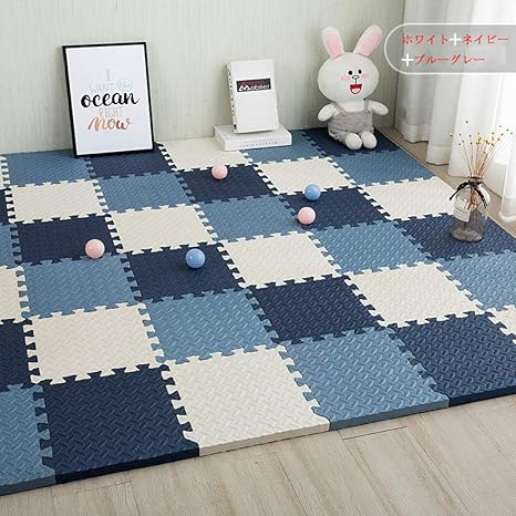 Amazon Co Jp ジョイントマット サイズ30cm 厚さ1 0cm パズルマット プレイマット おしゃれ サイドパーツ付き 厚手 大判 ベビー 赤ちゃん 子供部屋 フロアマット防音 転倒防止 汚れ防止 洗える 衝撃吸収 滑り止め 防湿 40枚 ホーム キッチン