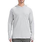 netdraw Men's Bamboo Viscose Performance Hoodie with Pocket UPF 50+ Long Sleeve Lightweight Hiking Athletic Sun Shirt