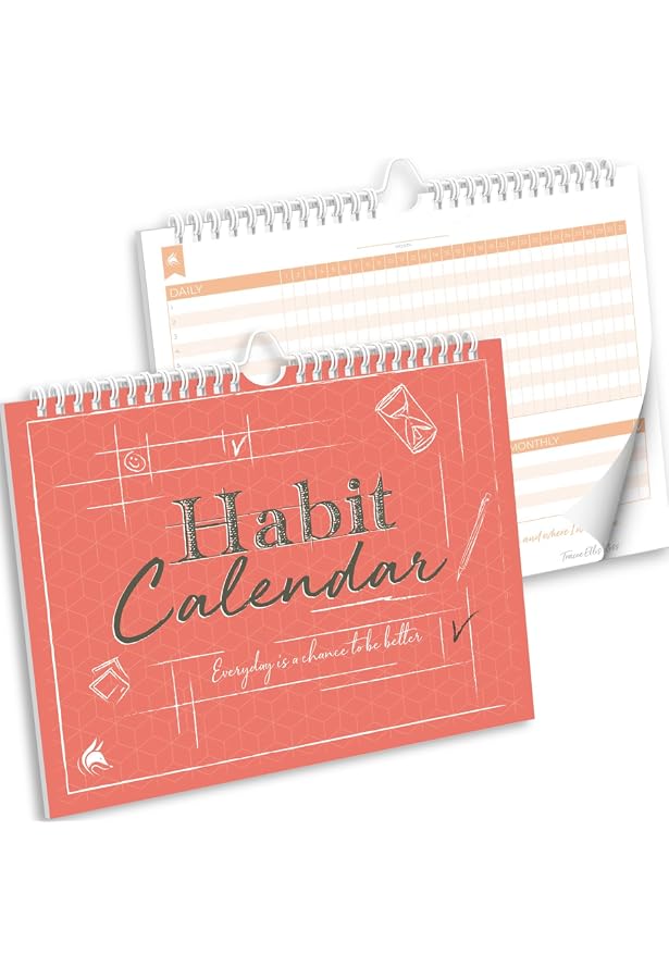 Free Period Press Habit Calendar & To Do List Planner, Spiral Bound,  Writable Goals, 12 Months Undated, 8"x10" : Amazon.ca: Office Products