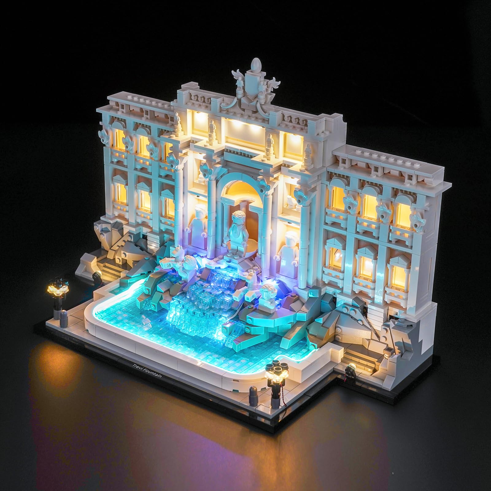 Photo 1 of LocoLee Light kit Compatible with Lego Trevi Fountain - No Model Only Light, LED Lighting Accessories Compatible with Lego Roman Wishing Fountain 21062 (Standard Version)