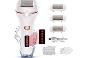 Foot Callus Remover, Professional Electric Pedicure Callus Remover, Rechargeable Foot File with 3 Roller Heads for Feet Care