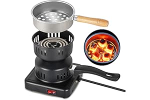 REAMIC Electric Charcoal Burner Suitable for Shisha Hookah Coconut Coal 500W Hot Plate Black