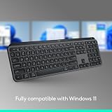 Logitech MX Keys S Graphite Wireless Keyboard Bluetooth Backlit Programmable view 4
