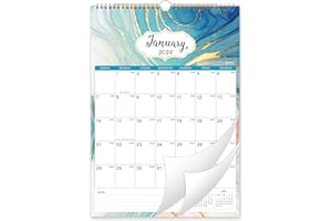 BOOQOOL 2024 Calendar - Jan 2024 - Dec 2024, 12 Monthly Wall Calendar 2024, 12" x 17", 2024 calendar, Twin-Wire Binding, Ample Ruled Space with Julian Dates, Perfect for Planning and Organizing Home, Office