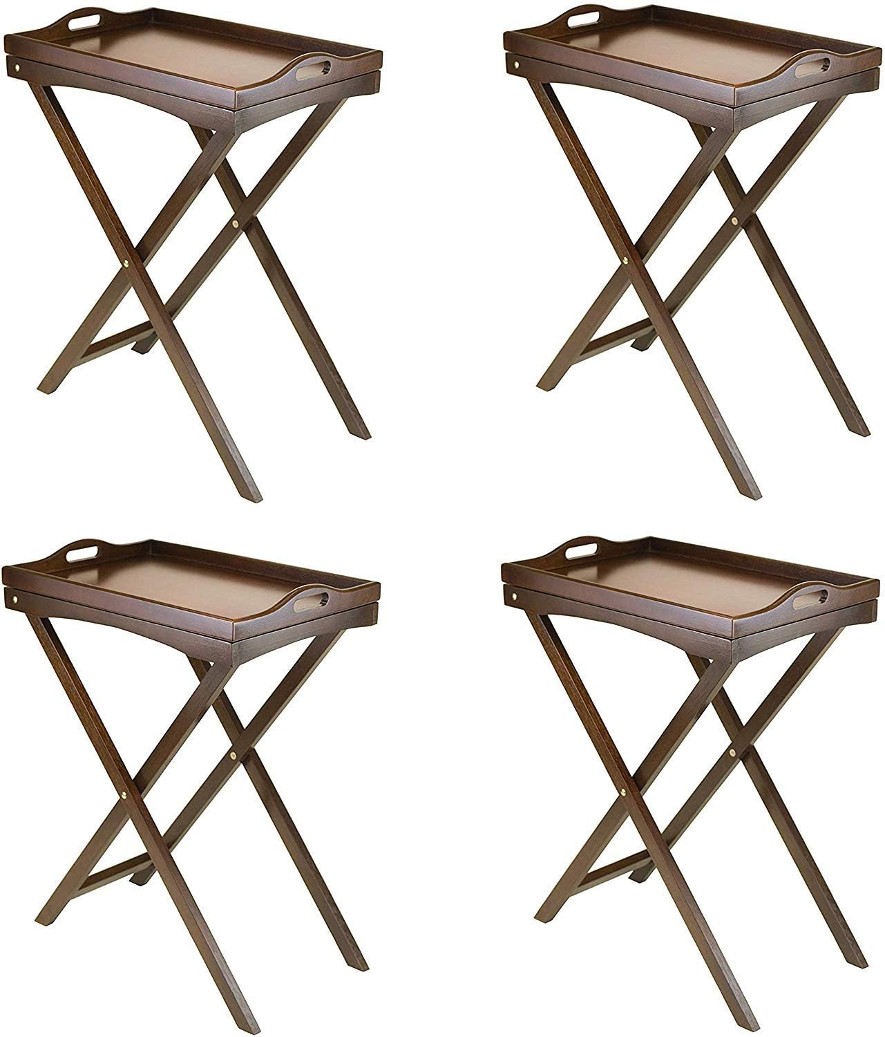 Winsome Wood Devon Butler TV Table with Serving Tray (Pack of 4)