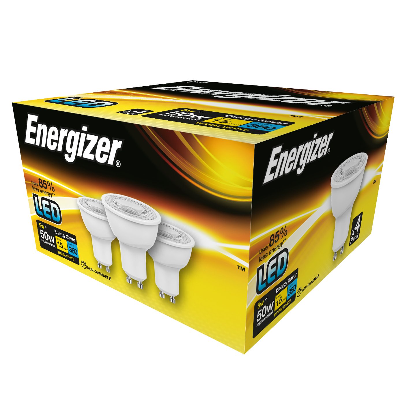 Energizer LED Modern Energy Saving Lightbulb, GU10, 5 W, Warm White