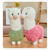 YUKOUQIAN Llama Stuffed Animal Cute Llama Plush Alpaca Toy 9.8 inch for Girls Boys 2 Pieces(Alpaca)