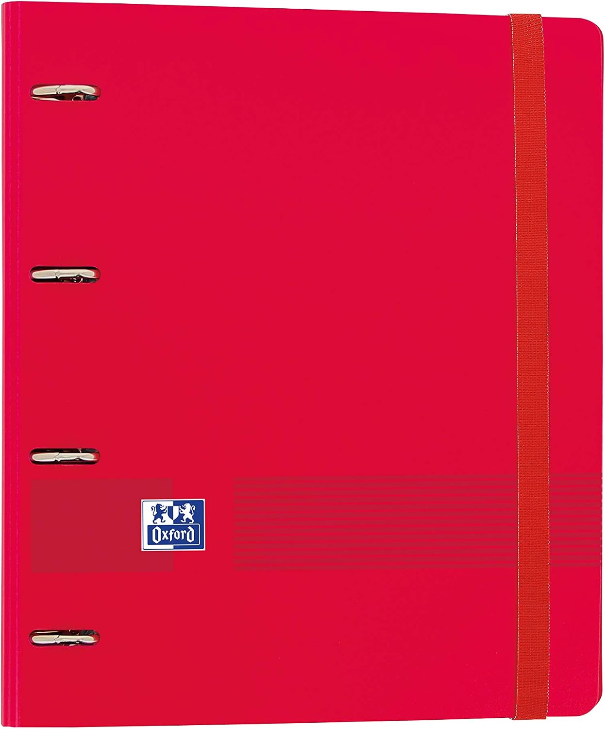 Oxford, Oxford Live & Go 4 Ring Binder Polyfoam with Refill and Elastic Band A4+ with Refill, 100 Sheets