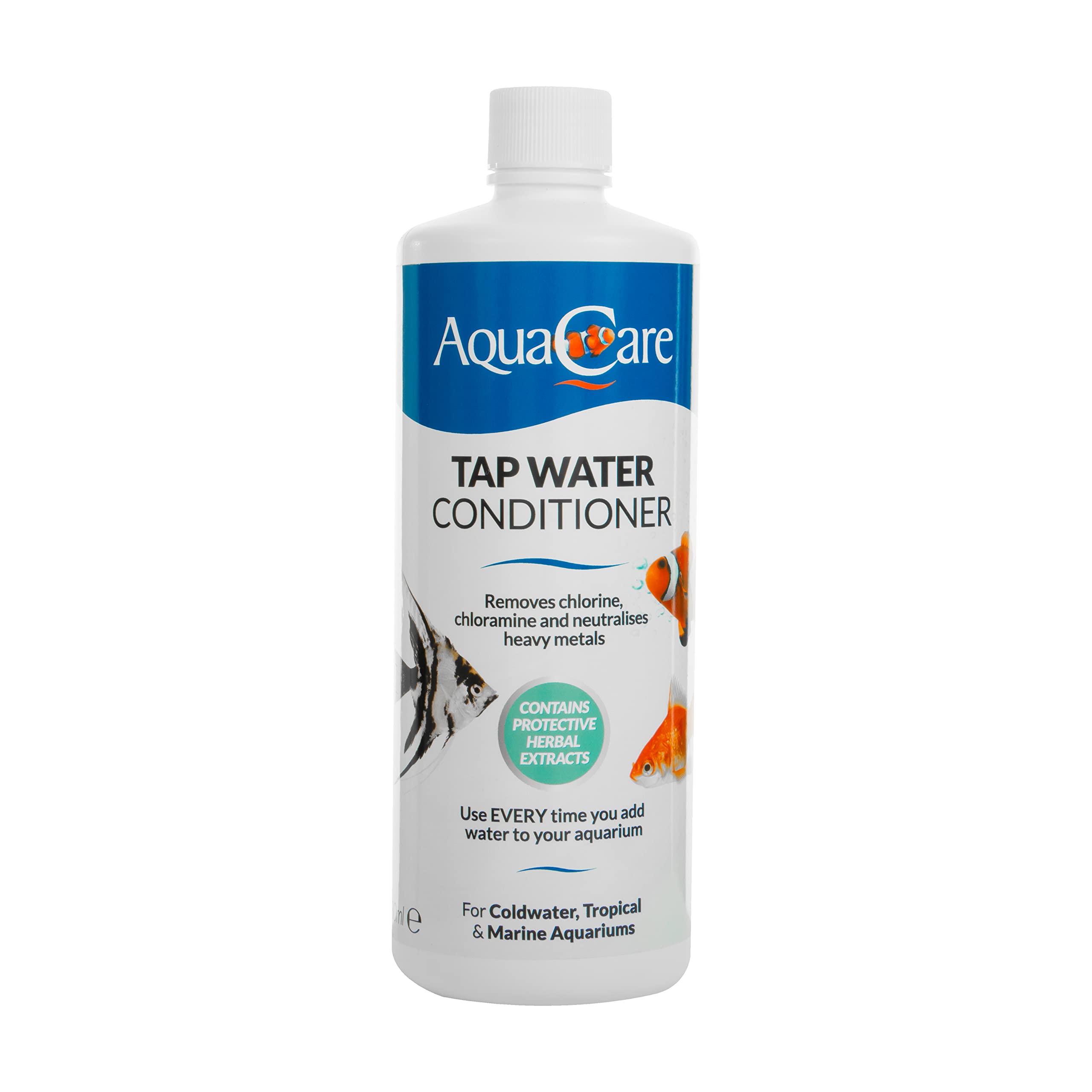 AquaCare Tap Water Conditioner For Freshwater Aquariums (480ml) Keep Your Fish Safe By Quickly Removing Harmful Toxins Before Adding Water To Your Fish Tank