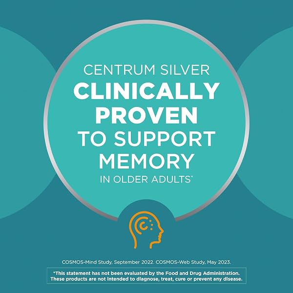 CENTRUM SILVER WOMEN’S MULTIVITAMIN FOR WOMEN 50 PLUS, MULTIVITAMIN/MULTIMINERAL SUPPLEMENT WITH VITAMIN D3, B VITAMINS, NON-GMO INGREDIENTS, SUPPORTS MEMORY AND COGNITION IN OLDER ADULTS – 65 CT