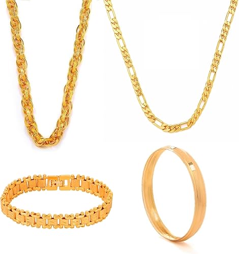 Gold Nera Boys Jewellery Set Gold 