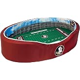 StadiumSpot Officially Licensed NCAA Premium Oval Dog Bed, Florida State, Medium