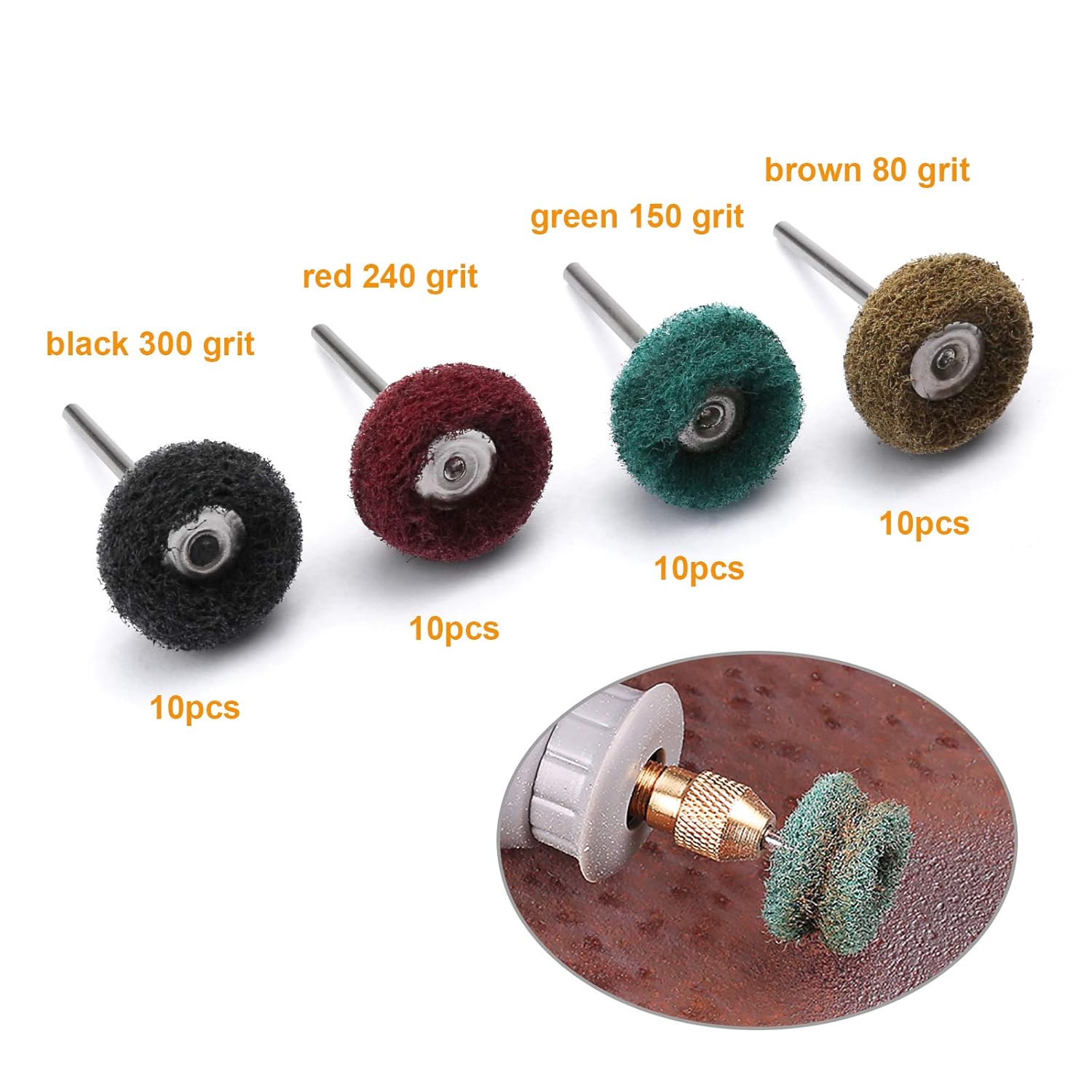 40 PCS Abrasive Wheel Buffing Polishing Wheel Set for Dremel Rotary