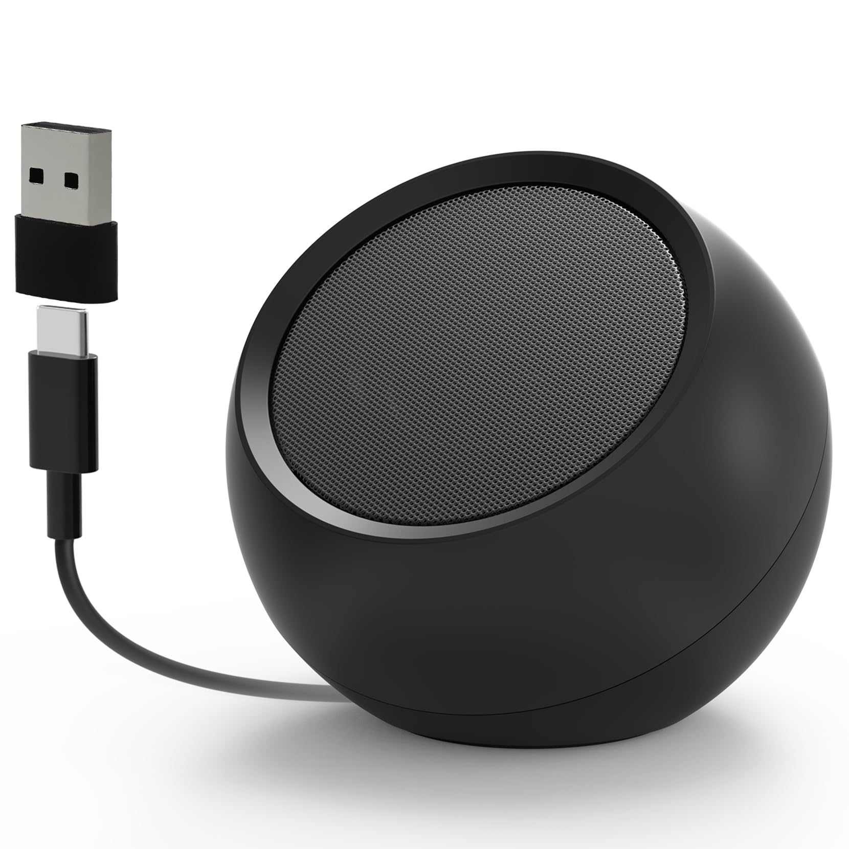 USB C Computer Speakers for Desktop PC Small Plug-N-Play Laptop