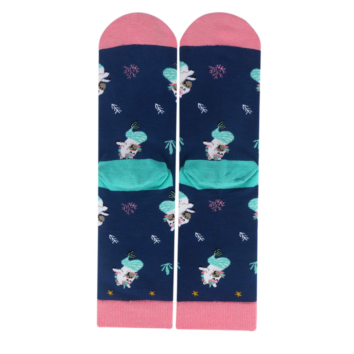 Womens Girls Funny Novelty Unicorn Crew Socks Crazy Casual Rainbow Cotton Socks (Mermaid)