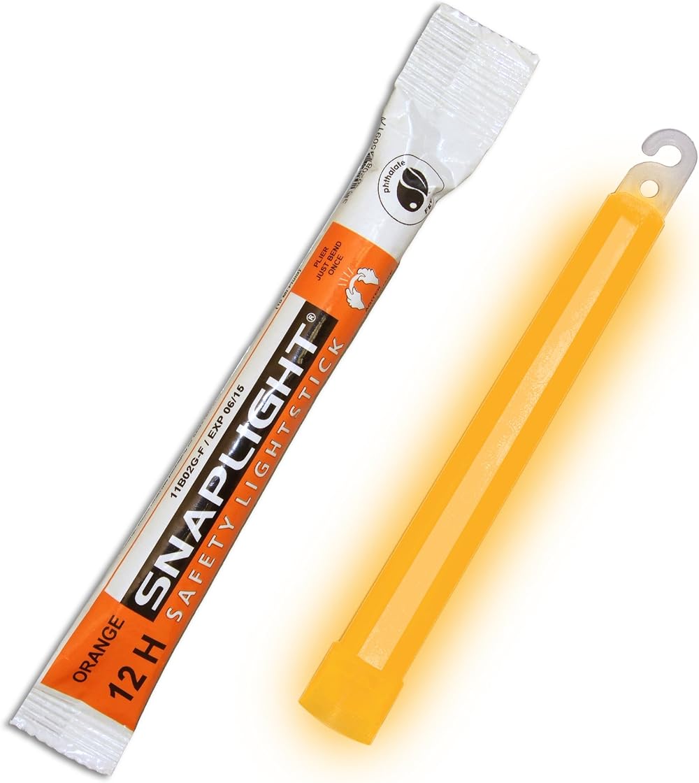 Cyalume Orange SnapLight Glow Sticks 15cm 12-Hour Light 10 Pack Made in France