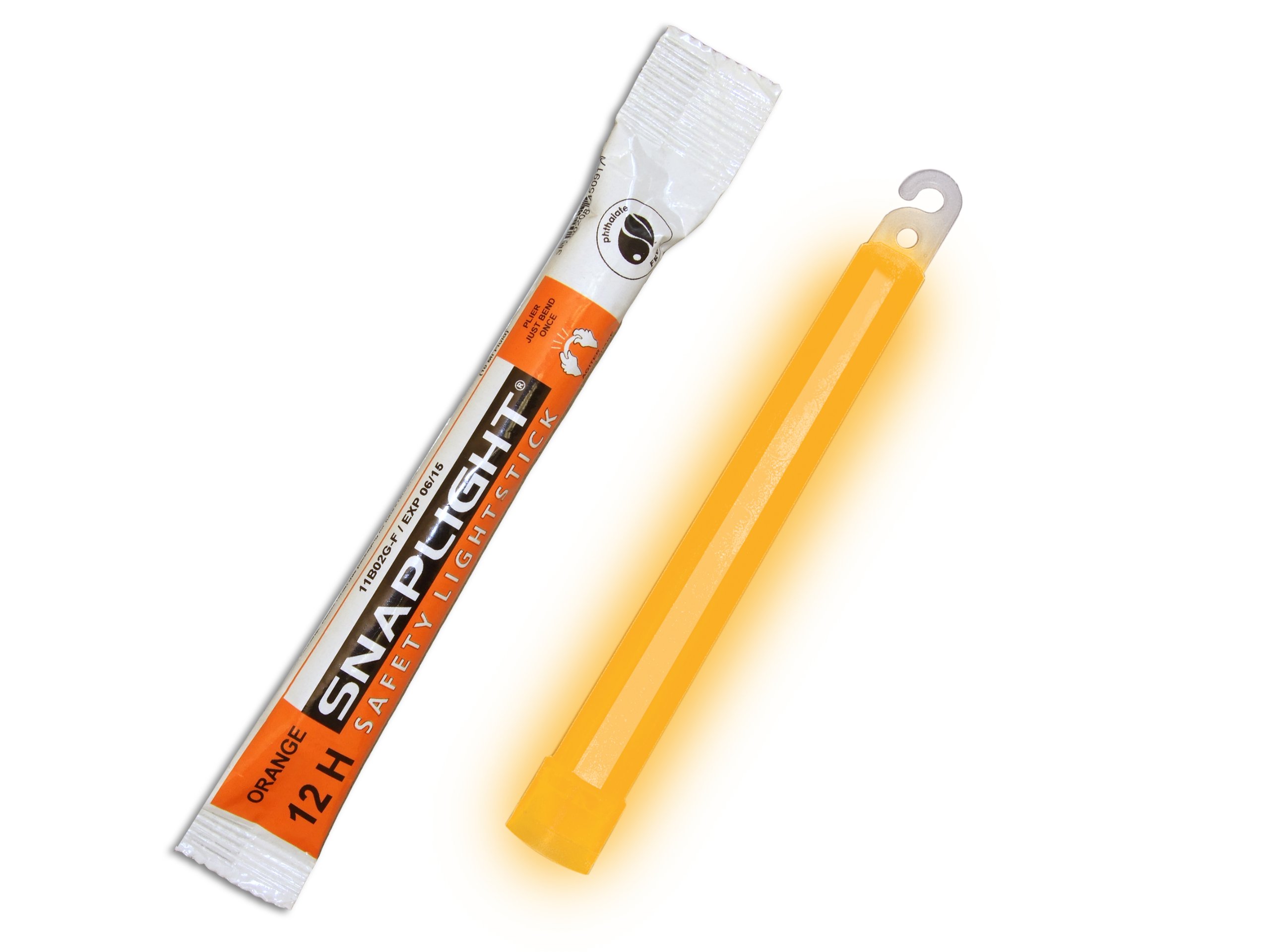 Cyalume Orange SnapLight Glow Stick 15cm, 12-Hour Light Sticks (Box of 10) — image 1
