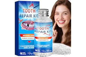 XLMCWT Tooth Repair Kit, Moldable False Teeth Beads, for Missing, Broken Temporary Thermoplastic Beads, Comfortable DIY at Home Use