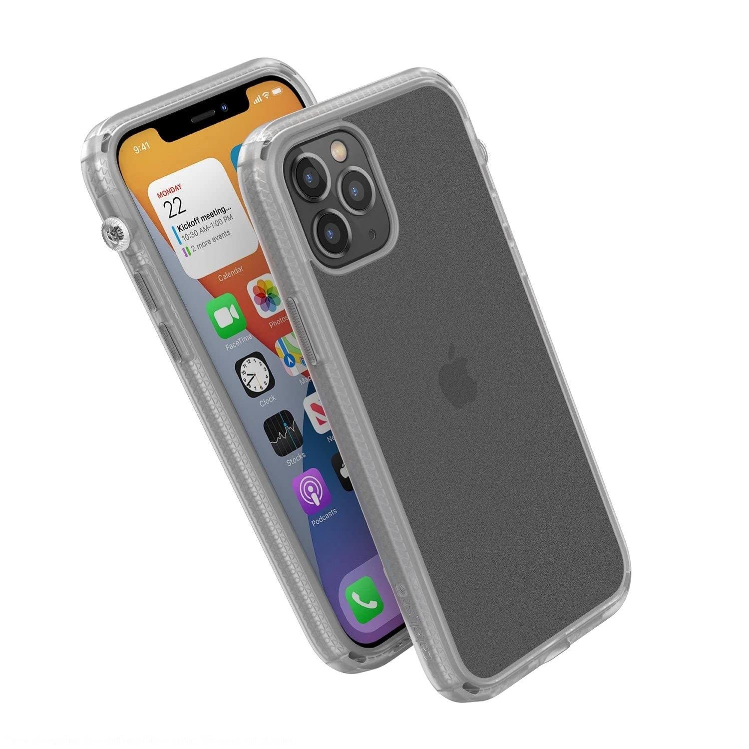 Catalyst Influence Series Case designed for iPhone 12/12 Pro, Compatible with MagSafe, Patented Rotated Mute Switch, 3m Drop Proof, Crux Accessories Attachment System Clear