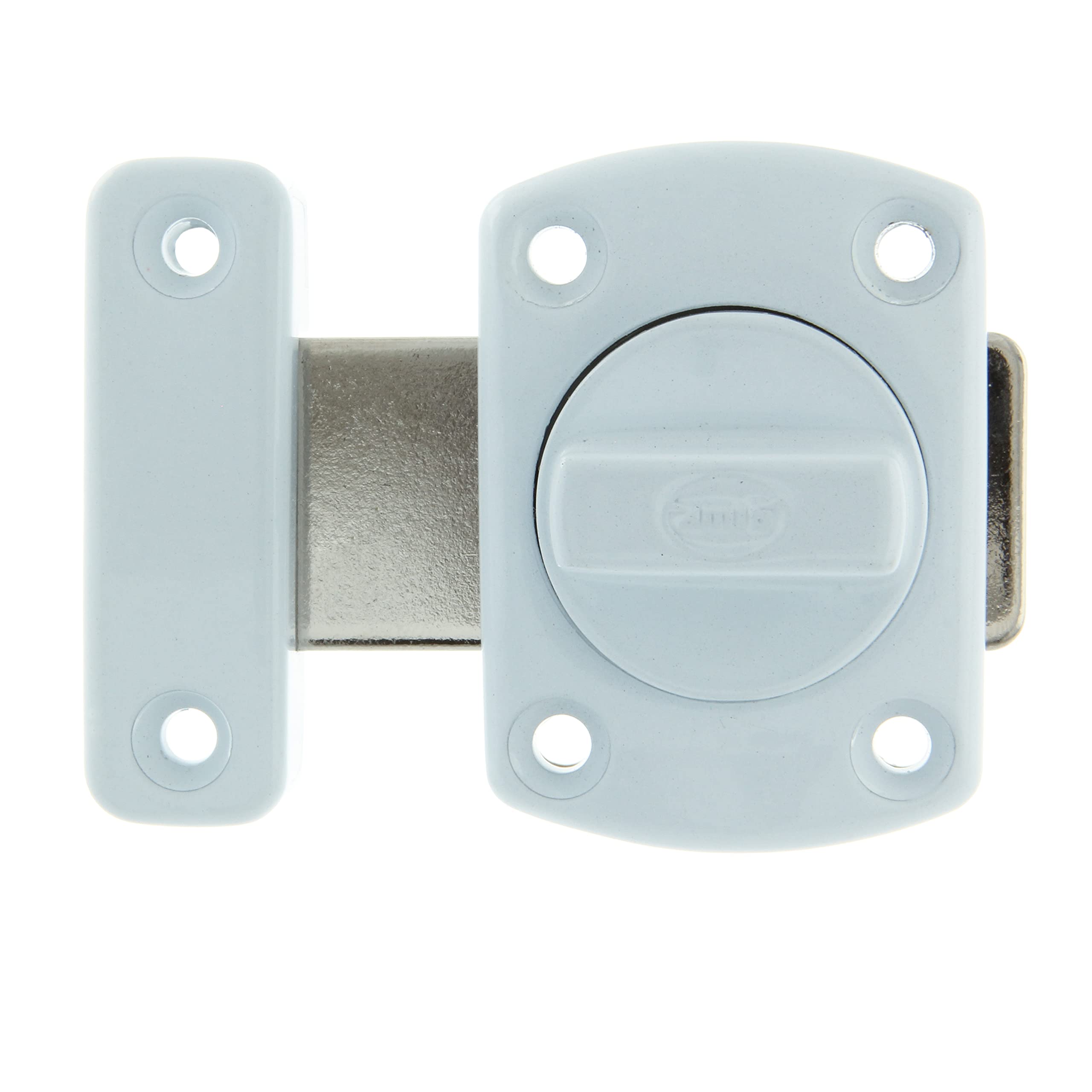 Amig - Surface Mounted Bolt | 50 x 70 mm | Suitable for Wooden Passage Doors | Cylindrical Rotating Latch | Bolt for Bathroom, Bedroom or Office | Security Lock | Gold Zamak