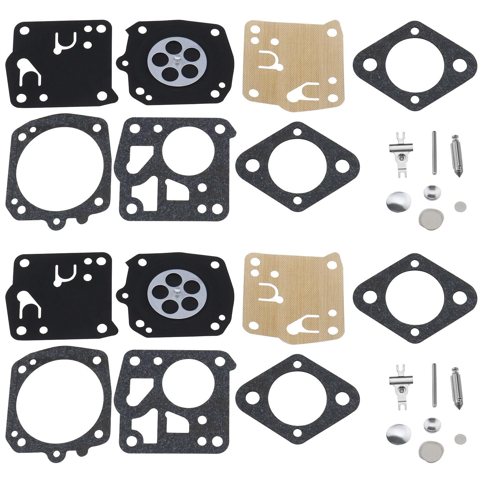 YINETTECH 2 Set Chainsaw Carburetor Overhaul Kit Compatible with Tillotson RK-23HS RK-17HS Compatible with Husqvarna 61 266 268 272XP 281 181 Compatible with Jonsered 625 630