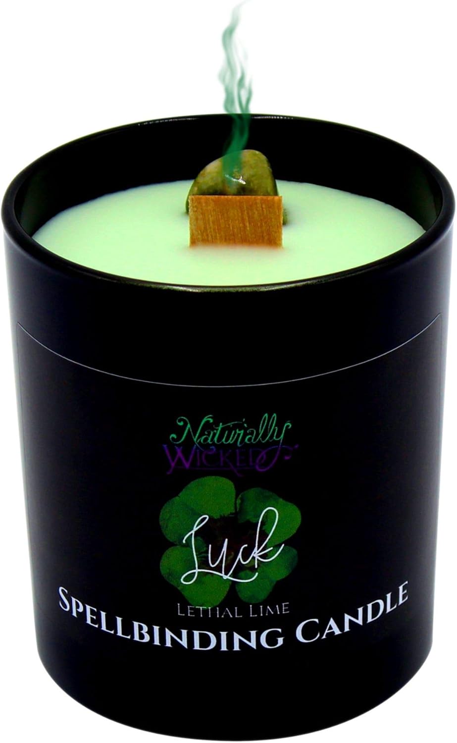 Naturally Wicked Spellbinding Luck Candle, Green Wax, Large - 250ml