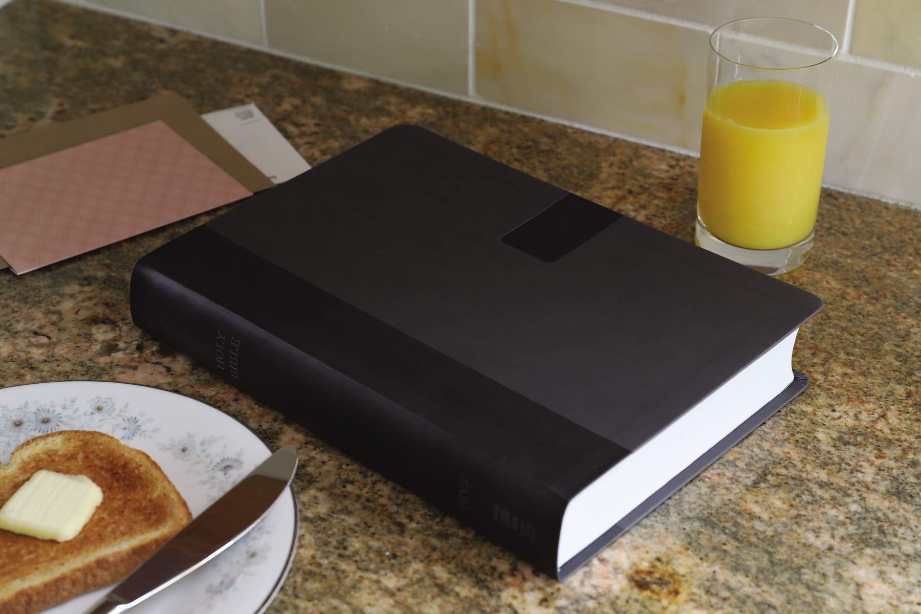 NIV, Super Giant Print Reference Bible, Leathersoft, Gray, Red Letter, Comfort Print Mar 13, 2018