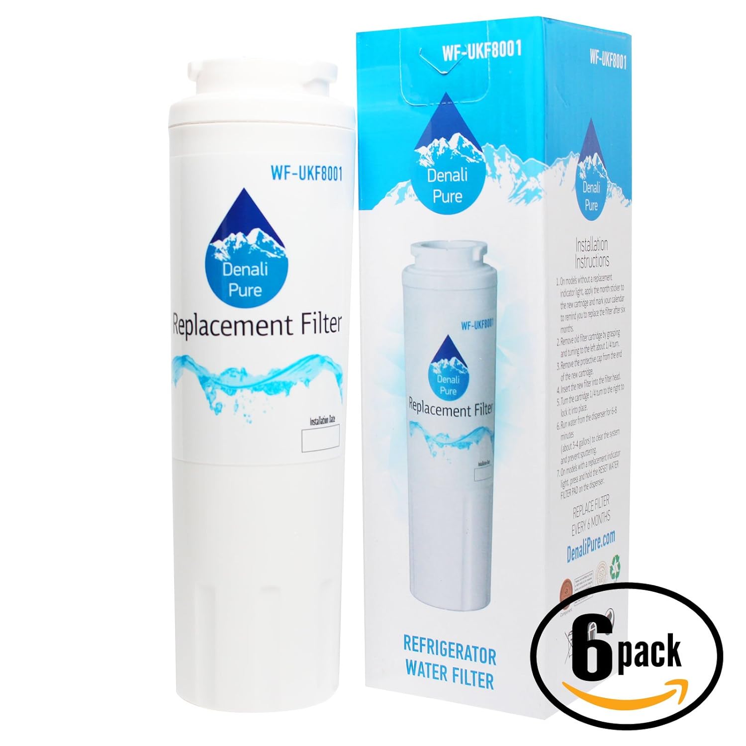 6-Pack de repuesto cartucho de filtro de agua para frigorífico ...