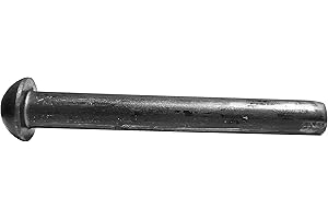 Hanson Rivet 1/4inches Dia. X 2inches Length Steel Solid Rivet, Round Head, Plain Finish (Pack of 1 Pound - Approximately 28 Pieces)
