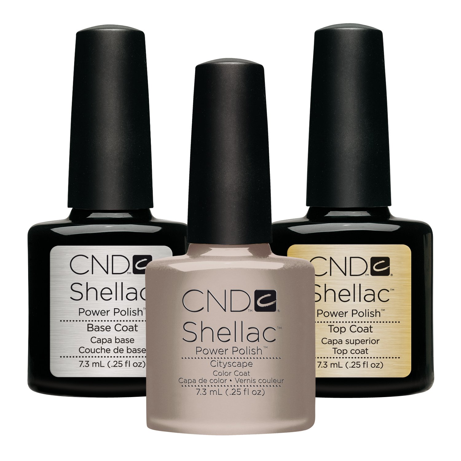 CND Original Shellac Cityscape Plus Base Coat Plus Top Coat 7.3 ml 1er Set 1 x 22 ml