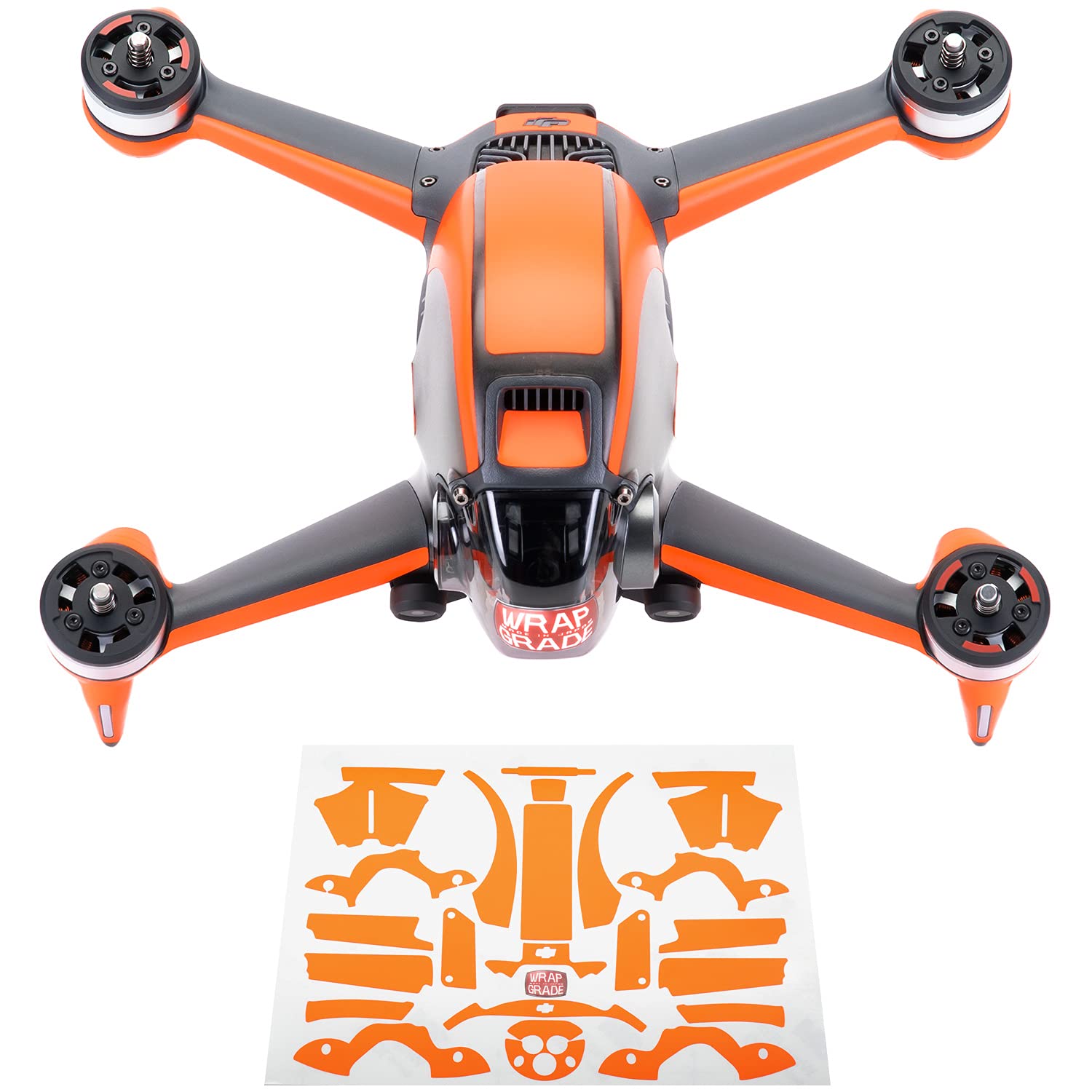 WRAPGRADE Skin Compatible with DJI FPV | Accent Color (NEON ORANGE)