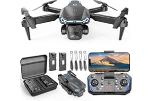 X-shop Foldable Drone with 1080P HD Camera for Beginners & Adults, FPV Live Video, One Key Start, Altitude Hold, 3D Flips, Gesture Selfie, 3 Speed Modes, 2 Batteries