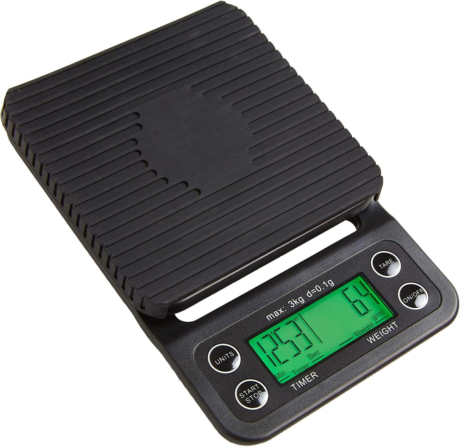 Knox Digital Drip Coffee Scale – Pour Over Coffee Grinds Strain Gauge and Timer - High Precision Food and Kitchen Weighing with Tare Function, 6.6lb Capacity, Batteries Included